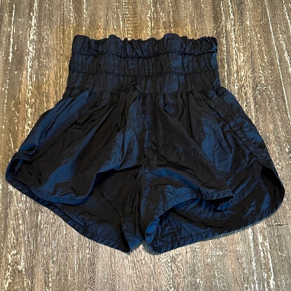 FP Movement by Free People The Way Home Run Shorts Black Shiny Women’s Size XS